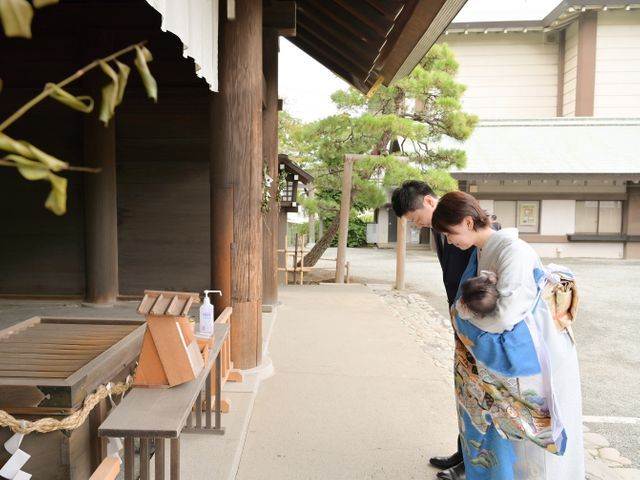 【お宮参り撮影】自然な表情や動きを丁寧に切り撮るように撮影します。