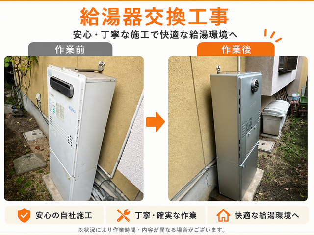 給湯器交換・取替【2024・2025アワード入選】カード・QR決済対応