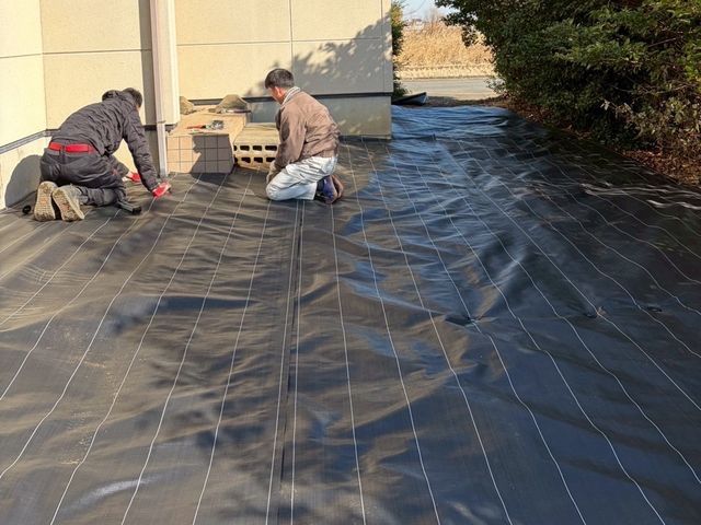 防草シート施工