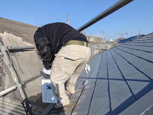 スレート(コロニアル)屋根の塗装