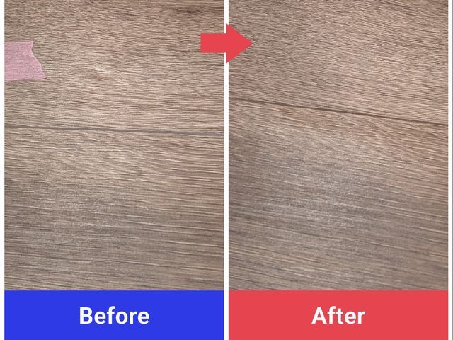 キズ、穴、凹みの補修はお任せください。木質系の床、枠、扉を丁寧な作業で修復します