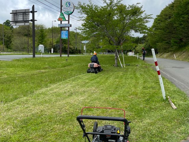 空き地や緑地の手に負えない場所の草刈り