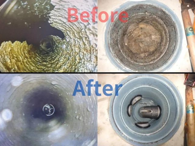 普段から大手管理会社様からのご依頼でマンションの定期排水管洗浄をしています！