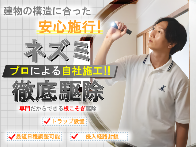 ◆現地調査無料◆駆除→回収まで全てセットで徹底駆除します！明日も対応可能！