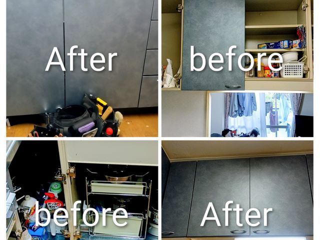 ダイノックシートで！キッチンがらっと模様替え！！