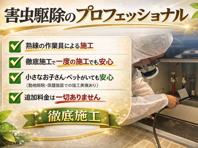 ◆3年連続アワード受賞店◆一度で安心施工！徹底した侵入口封鎖！時間外でも対応OK