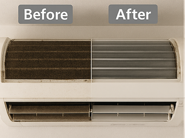 【エアコン洗浄士資格保有スタッフが徹底洗浄!!】黒カビ根絶洗浄