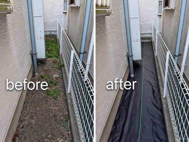 いい加減な施工撲滅！7000円の簡易施工と12000円の完全防草施工が選べます♪