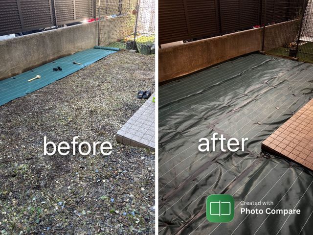 草刈り、除草剤込み！7000円の簡易施工と12000円の完全防草施工が選べます♪