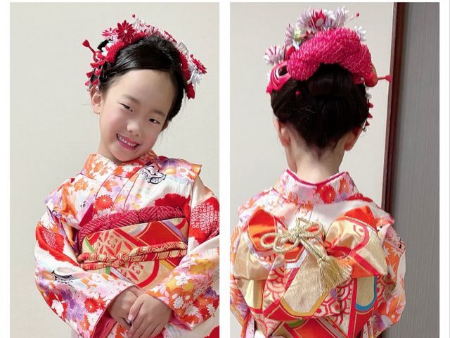 ヘアセット込髪飾りレンタル無料七五三用も◎襟足の長さ3cmでアップ◎美容師免許有