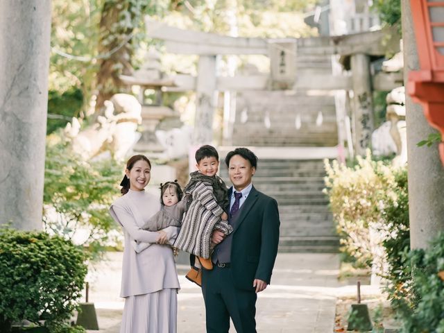 双子パパフォトグラファー★七五三での家族写真