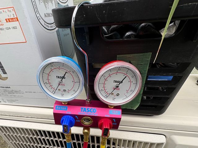 エアコンガス漏れ、水漏れ、異音、基盤故障、四方弁、修理可能です。診断費7000円