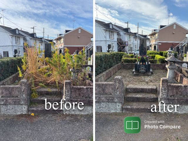 庭師が行くワンランク上のお墓参り代行サービス♪