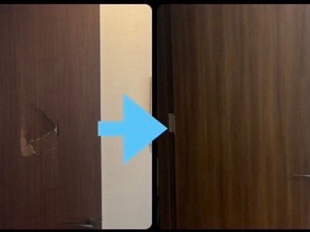 【補修のプロによる】化粧フィルム施工　時間外対応、リペアと併用で欠損、破損も対応