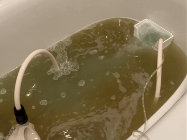 横浜市発◎追い炊き配管内部の汚れスッキリ除去！