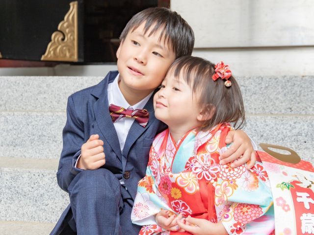 七五三おすすめ！３歳被布７歳着物レンタルあり★お支度から写真に残せます。