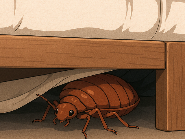 寝ている間に吸血されます。トコジラミ（南京虫）は、発見駆除が難しい虫です。