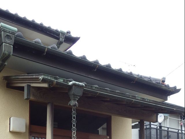 樋まわりを虫が飛んでる、雨水が漏れる！雨樋をドローンで点検してから解決します！