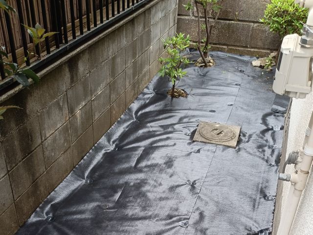 防草シート施工