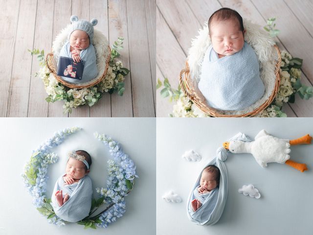 可愛いおくるみのニューボーンフォト！道具無料！家族・兄弟撮影もOK
