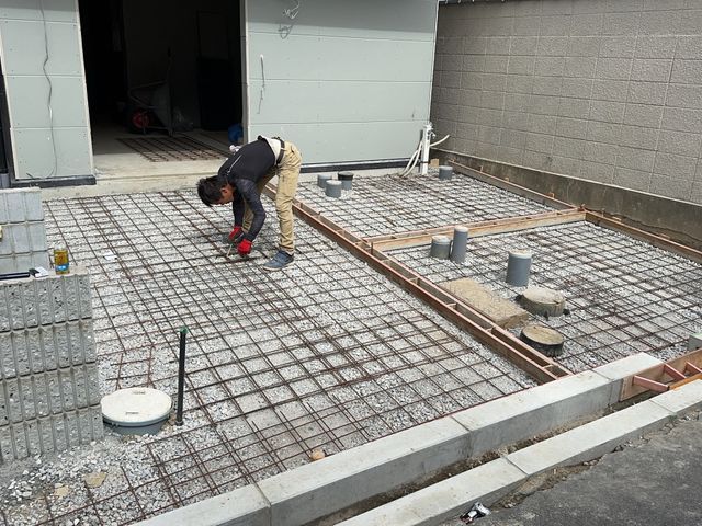 【ガレージ土間コンクリート施工】