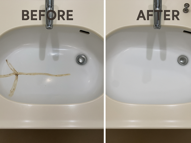 ◆賃貸現状復帰にも対応◆保険対応◆洗面ボウル傷割れ補修◆部分補修◆綺麗に仕上げ
