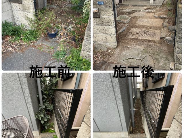 ☆明るいお庭へ大変身！笑顔になります^^除草後→防草シート張りや砂利敷もお勧め☆