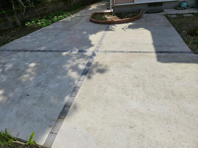 【駐車場、玄関、堀クリーニング】高圧洗浄