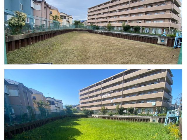 草刈機で迅速丁寧な作業をいたします