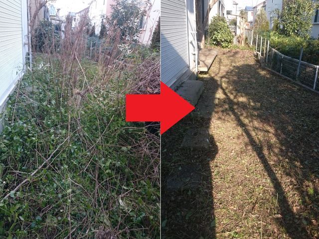 寒さ暑さもなんのその！伸びた雑草お任せください！