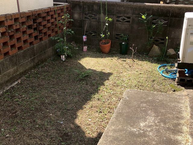 お庭の草むしり。お庭の活用提案。