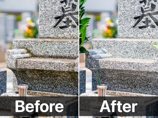 【完全手作業】寺院出身・接客のプロである店主による本格墓石クリーニング