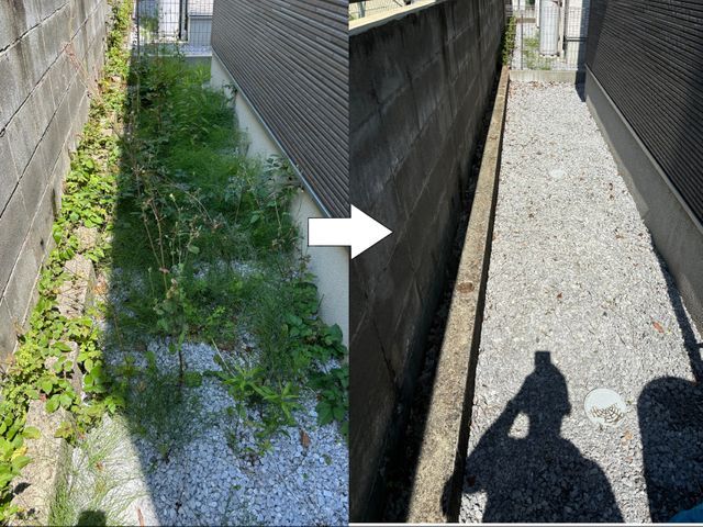 手作業による丁寧な草むしりです【浜松市、湖西市、磐田市 】